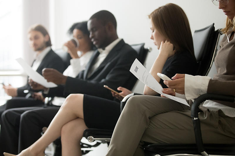 Job Seekers applying for a job